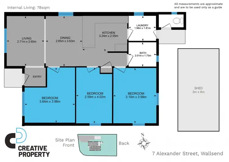Floorplan of Homely house listing, 7 Alexander Street, Wallsend NSW 2287