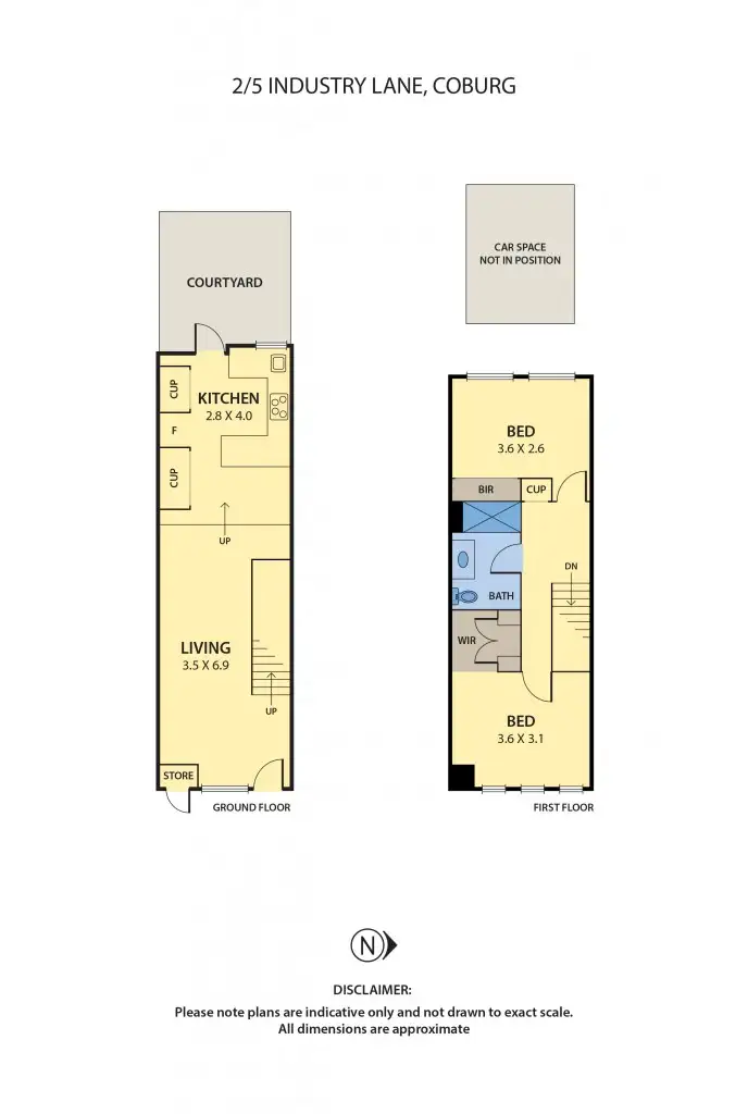 Floorplan of Homely townhouse listing, 2/5 Industry Lane, Coburg VIC 3058