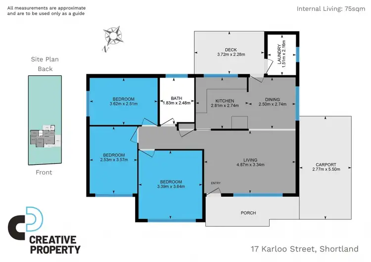 Floorplan of Homely house listing, 17 Karloo Street, Shortland NSW 2307