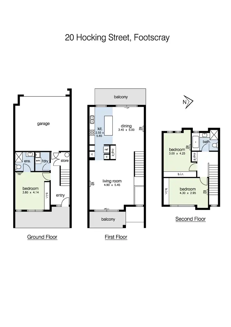 Floorplan of Homely house listing, 20 Hocking Street, Footscray VIC 3011