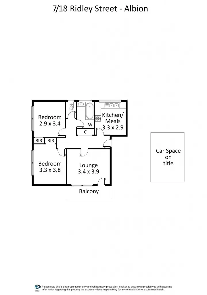 Floorplan of Homely apartment listing, 7/18 Ridley Street, Albion VIC 3020