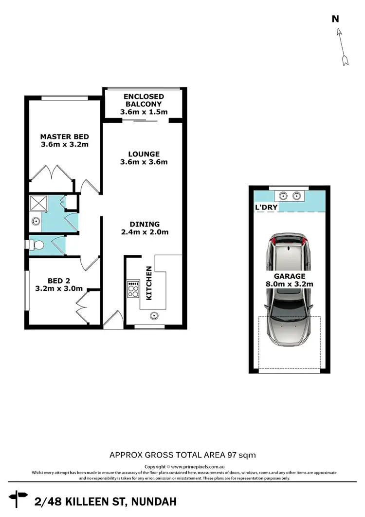 Floorplan of Homely unit listing, 2/48 Killeen Street, Nundah QLD 4012