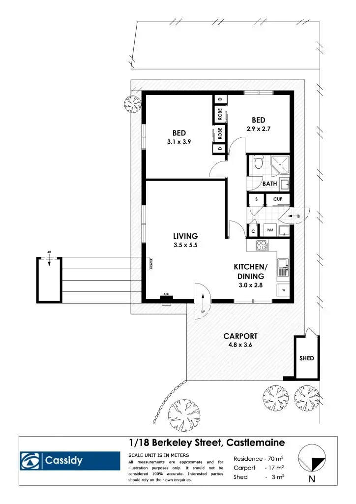 Floorplan of Homely house listing, 1/18 Berkeley Street, Castlemaine VIC 3450