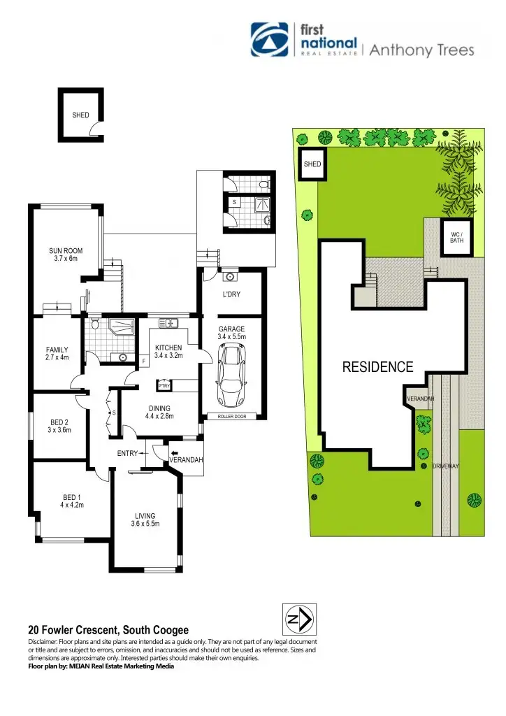 Floorplan of Homely house listing, 20 Fowler Crescent, South Coogee NSW 2034