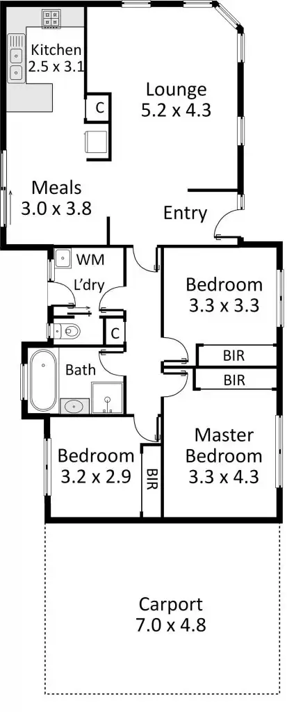 Floorplan of Homely house listing, 17 Gabrielle Crescent, Gladstone Park VIC 3043