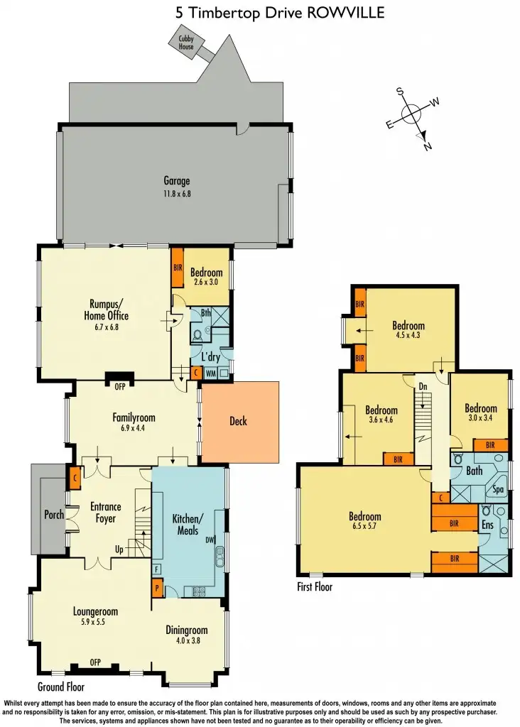 Floorplan of Homely house listing, 5 Timbertop Drive, Rowville VIC 3178