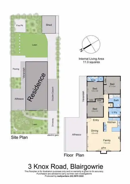 Floorplan of Homely house listing, 3 Knox Road, Blairgowrie VIC 3942