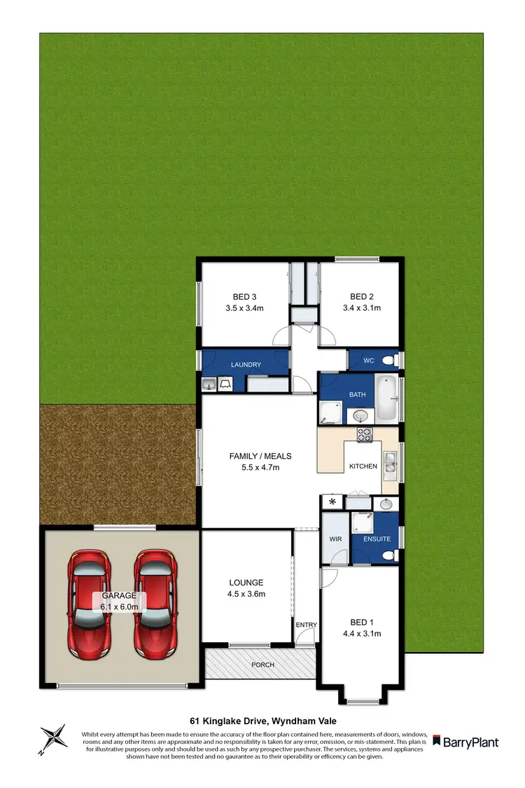 Floorplan of Homely house listing, 61 Kinglake Drive, Wyndham Vale VIC 3024