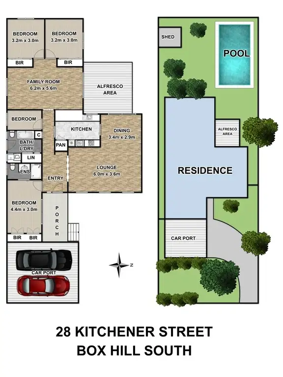 Floorplan of Homely house listing, 28 Kitchener Street, Box Hill South VIC 3128