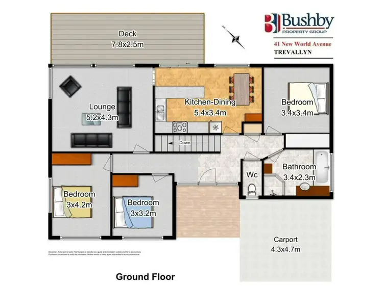 Floorplan of Homely house listing, 41 New World Avenue, Trevallyn TAS 7250