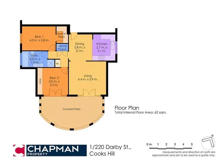Floorplan of Homely apartment listing, 1/220 Darby Street, Cooks Hill NSW 2300