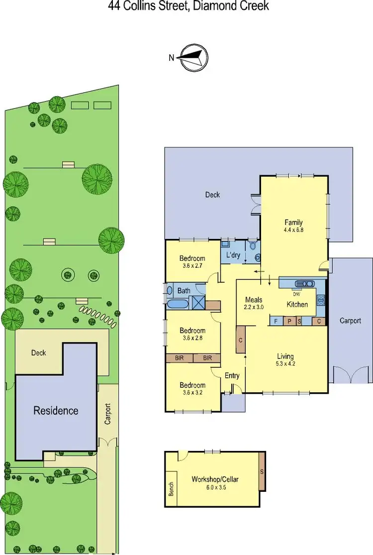 Floorplan of Homely house listing, 44 Collins Street, Diamond Creek VIC 3089