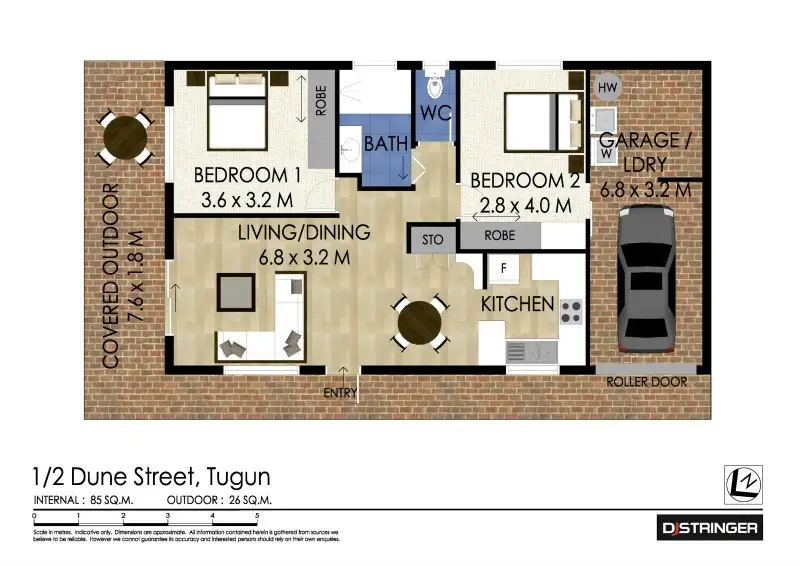 Floorplan of Homely unit listing, 1/2 Dune Street 'Shoreside', Tugun QLD 4224
