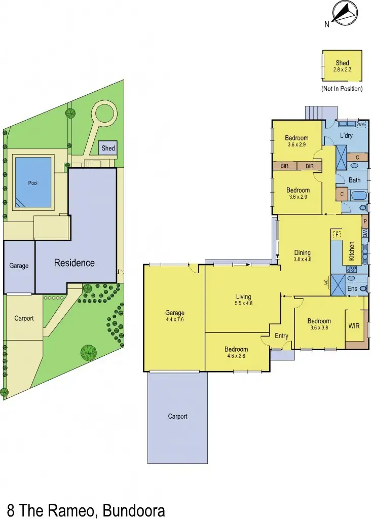 Floorplan of Homely house listing, 8 The Rameo, Bundoora VIC 3083