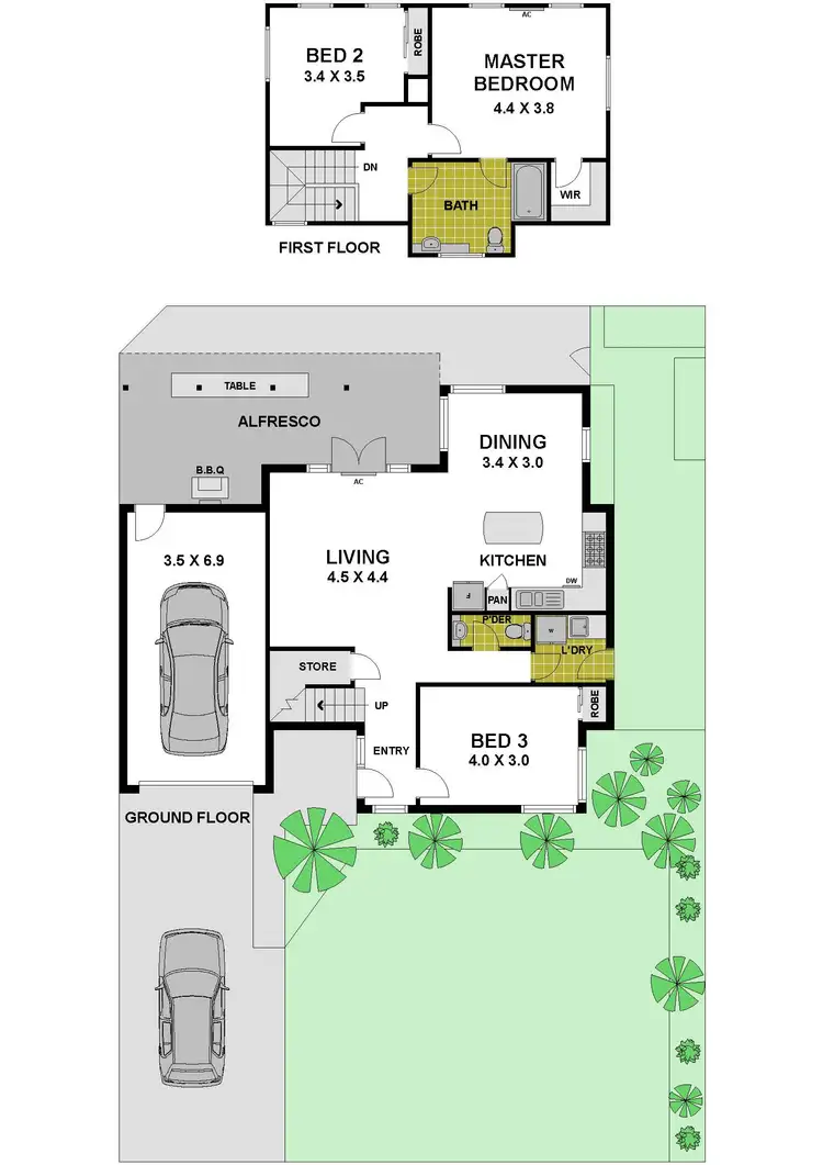 Floorplan of Homely townhouse listing, 3/6-12 Pascoe Street, Westmeadows VIC 3049