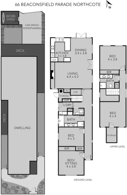 Floorplan of Homely house listing, 66 Beaconsfield Parade, Northcote VIC 3070