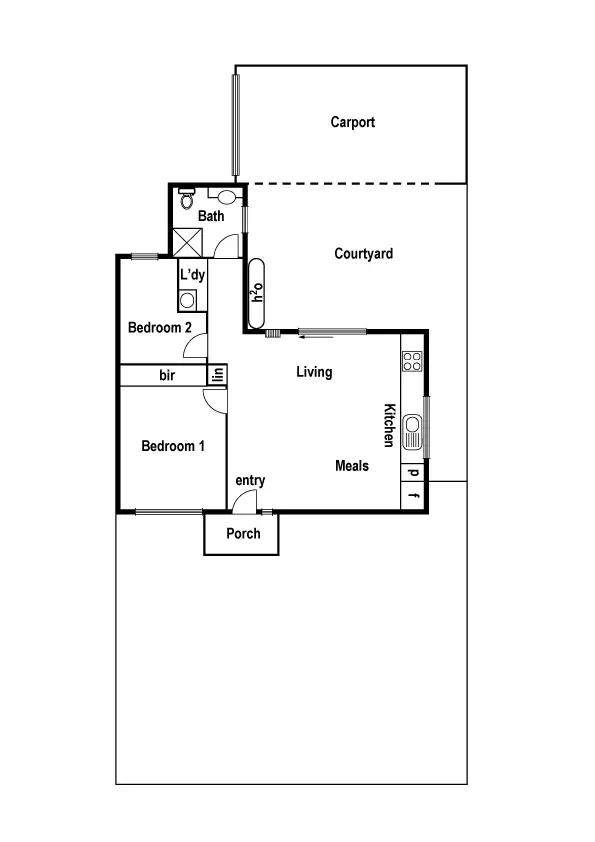 Floorplan of Homely unit listing, 1/1 Lawson Street, Reservoir VIC 3073