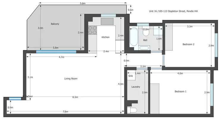 Floorplan of Homely unit listing, 16/105-113 Stapleton Street, Pendle Hill NSW 2145