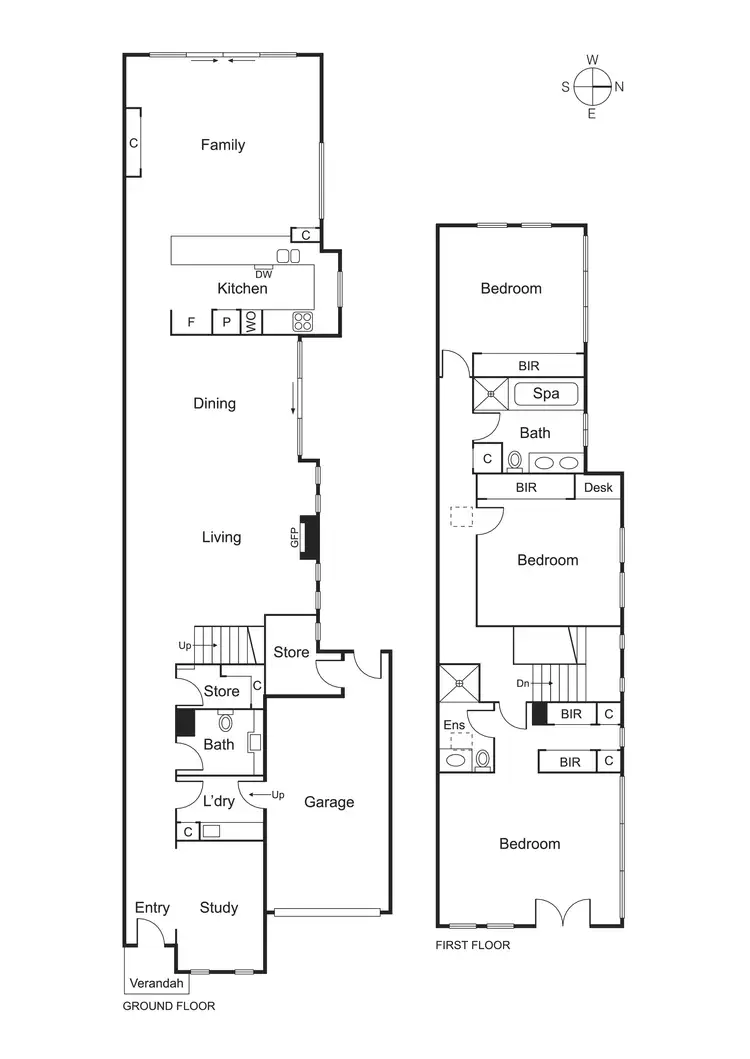 Floorplan of Homely townhouse listing, 33B Elimatta Road, Carnegie VIC 3163