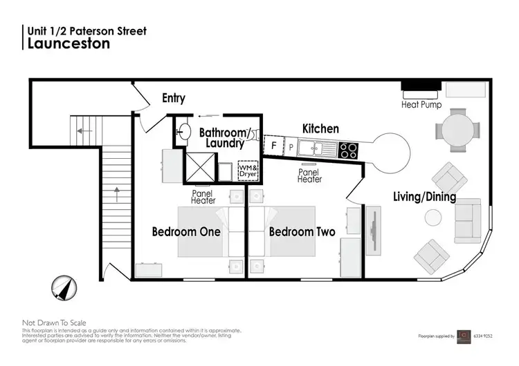 Floorplan of Homely unit listing, 1/2 Paterson Street, Launceston TAS 7250