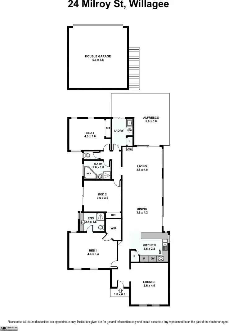 Floorplan of Homely house listing, 24 Milroy St, Willagee WA 6156