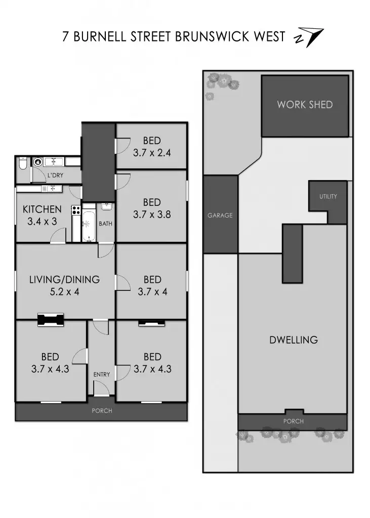 Floorplan of Homely house listing, 7 Burnell Street, Brunswick West VIC 3055