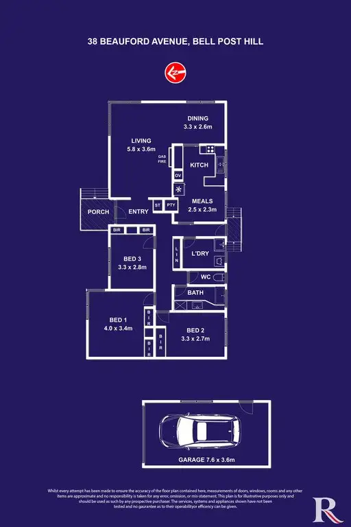 Floorplan of Homely house listing, 38 Beauford Avenue, Bell Post Hill VIC 3215