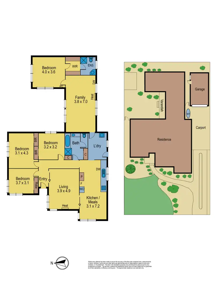 Floorplan of Homely house listing, 14 Yaltara Avenue, Bundoora VIC 3083