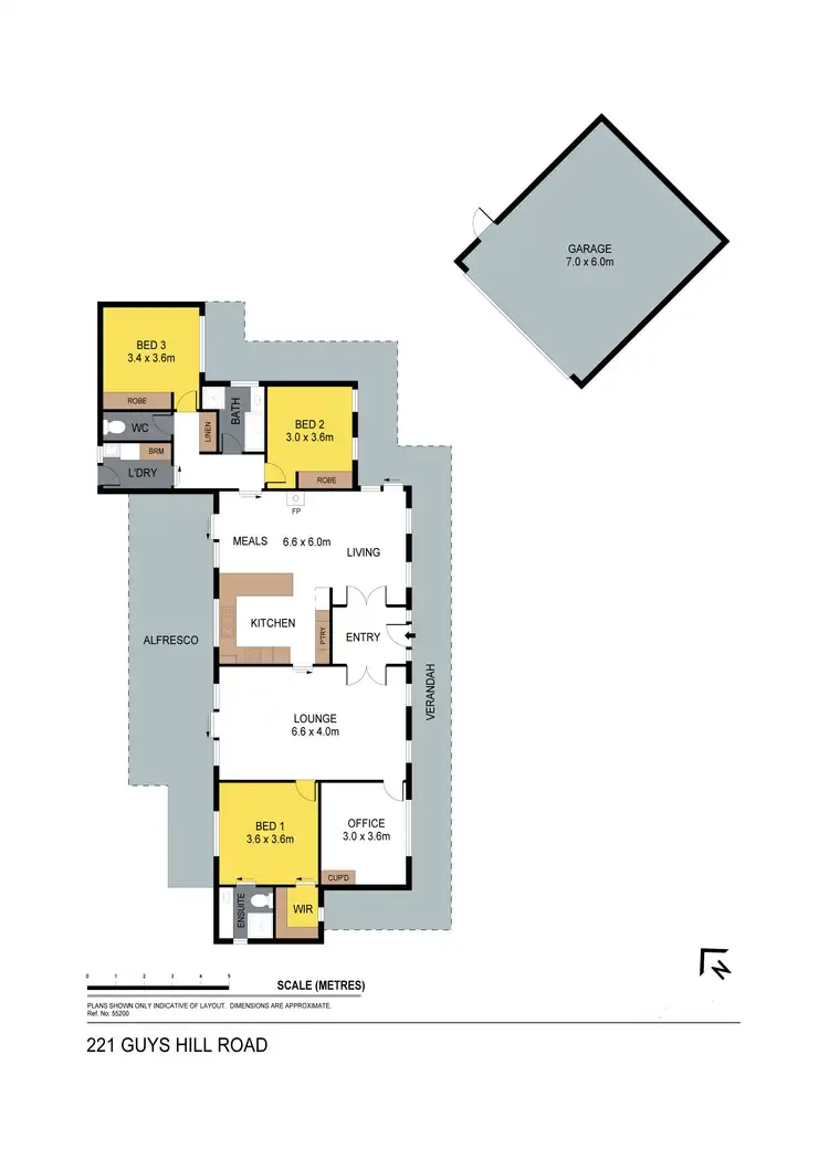 Floorplan of Homely house listing, 221 Guys Hill Road, Strathfieldsaye VIC 3551