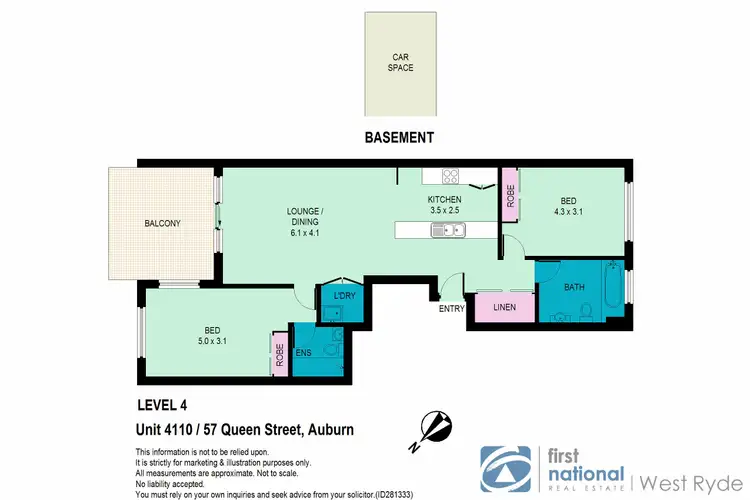 Floorplan of Homely apartment listing, 4110/57 Queen Street, Auburn NSW 2144