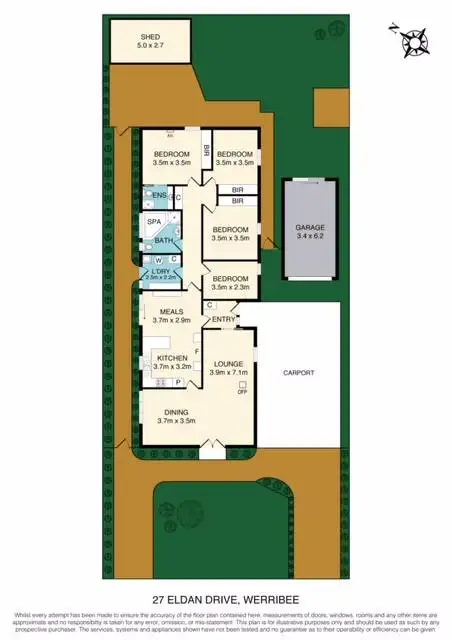 Floorplan of Homely house listing, 27 Eldan Drive, Werribee VIC 3030