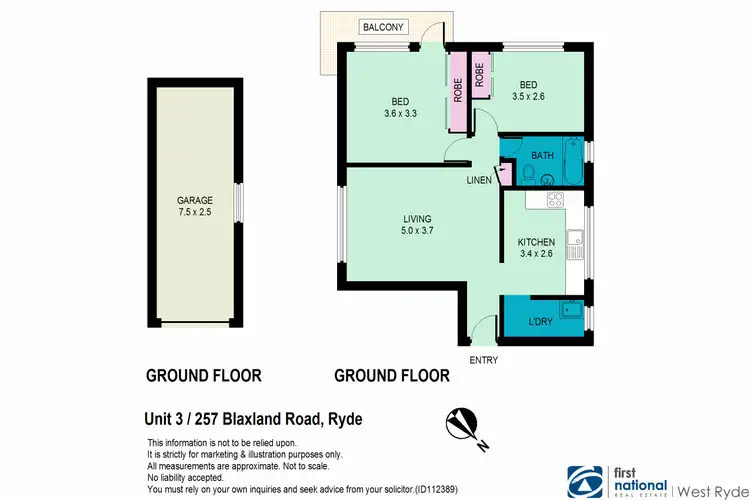 Floorplan of Homely unit listing, 3/257 Blaxland Road, Ryde NSW 2112