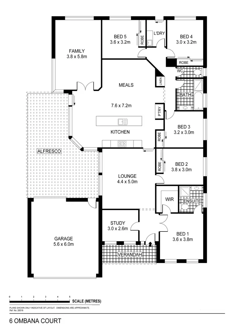 Floorplan of Homely house listing, 6 Ombana Court, Ascot VIC 3551