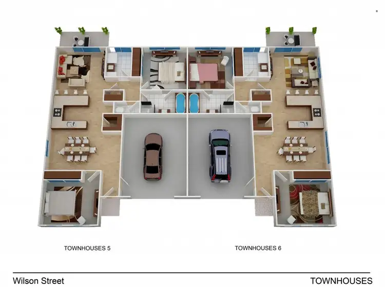 Floorplan of Homely townhouse listing, 2/4-6 WILSON STREET, Wodonga VIC 3690