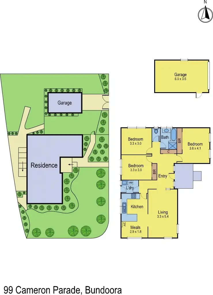 Floorplan of Homely house listing, 99 Cameron Parade, Bundoora VIC 3083