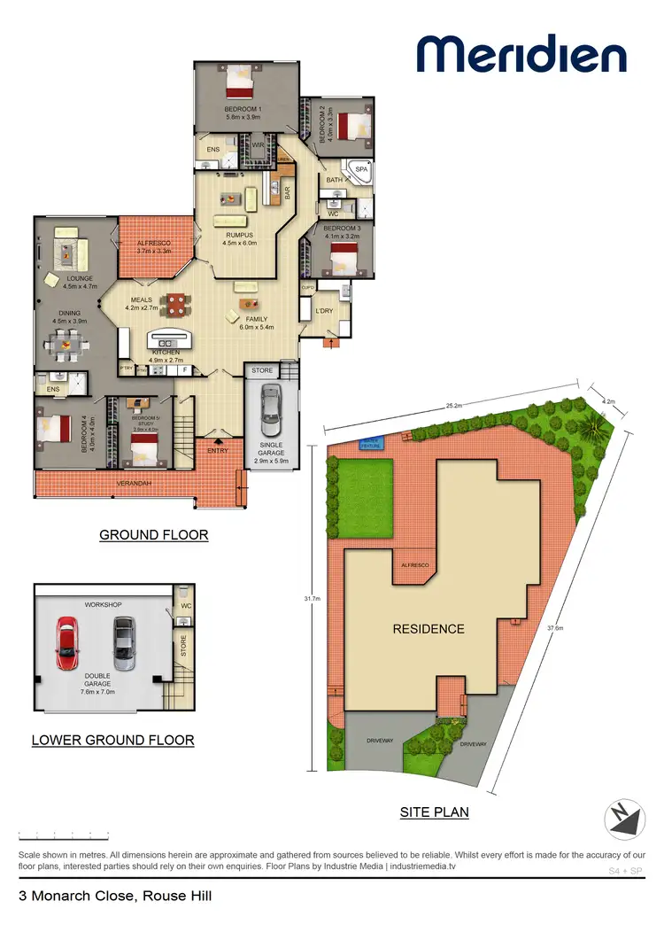 Floorplan of Homely house listing, 3 Monarch Close, Rouse Hill NSW 2155