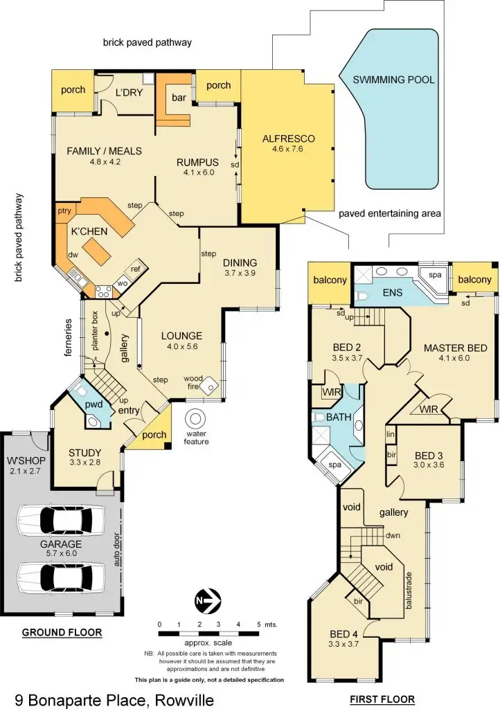 Floorplan of Homely house listing, 9 Bonaparte Place, Rowville VIC 3178