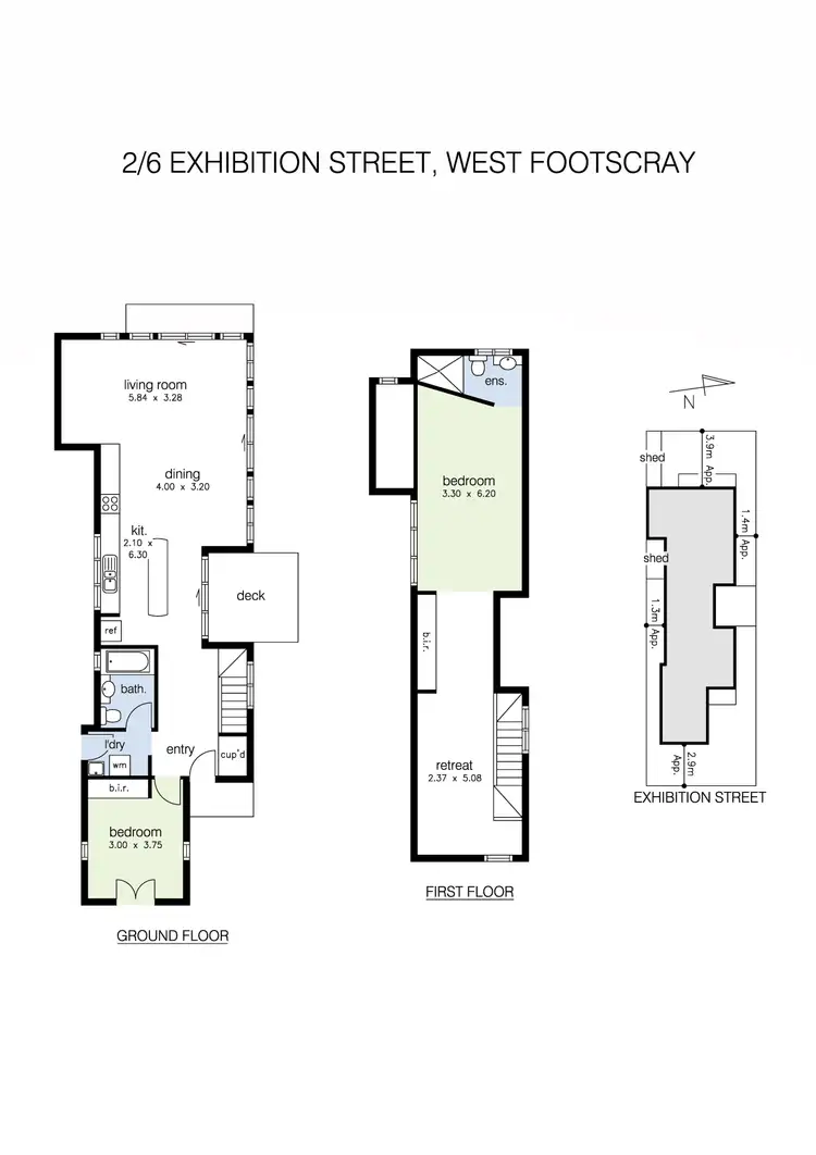 Floorplan of Homely house listing, 2/6 Exhibition Street, West Footscray VIC 3012
