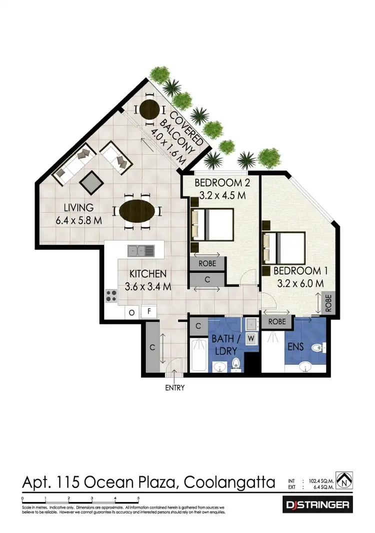 Floorplan of Homely apartment listing, 115/70 Marine Parade 'Ocean Plaza', Coolangatta QLD 4225