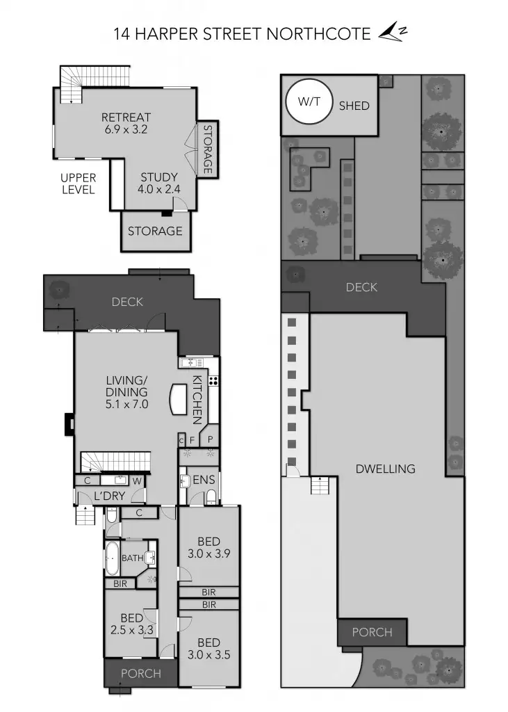 Floorplan of Homely house listing, 14 Harper Street, Northcote VIC 3070