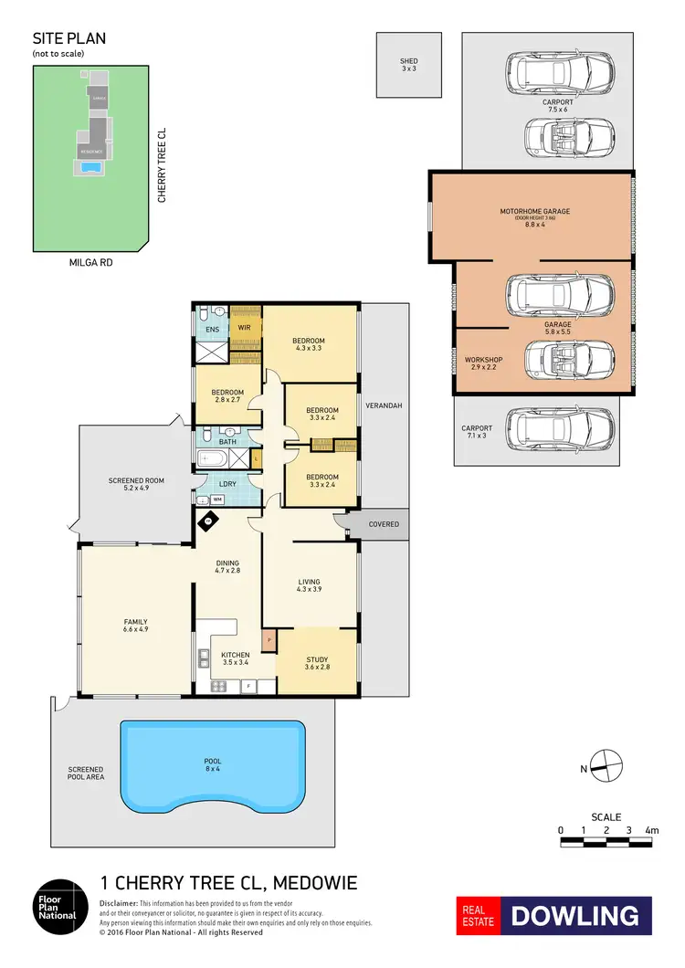 Floorplan of Homely house listing, 1 Cherry Tree Close, Medowie NSW 2318