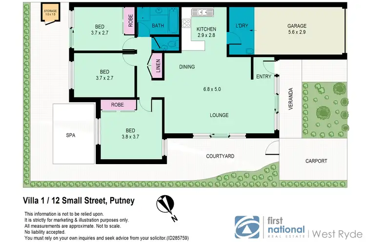 Floorplan of Homely villa listing, 1/12 Small Street, Putney NSW 2112