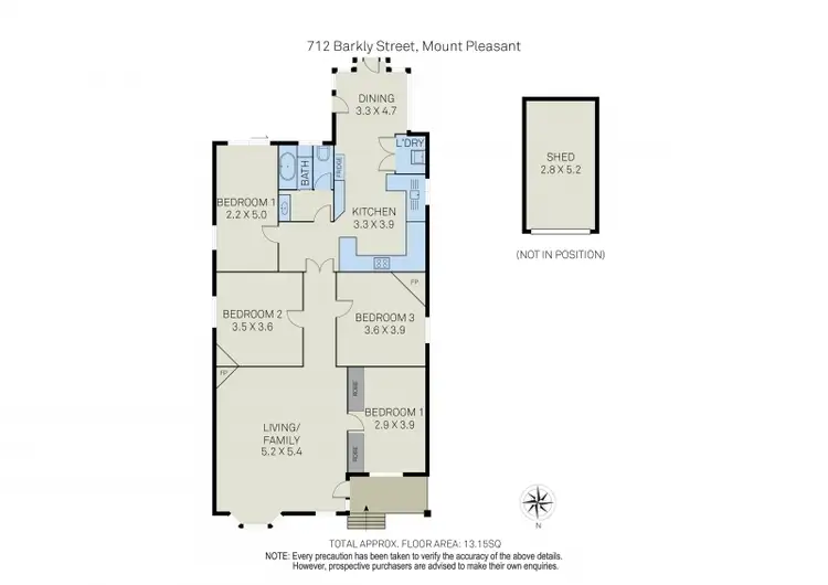 Floorplan of Homely house listing, 712 Barkly Street, Golden Point VIC 3350