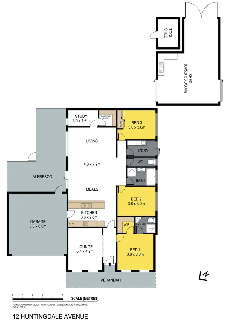 Floorplan of Homely house listing, 12 Huntingdale Avenue, Eaglehawk VIC 3556