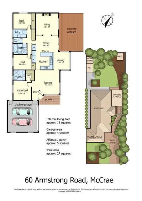 Floorplan of Homely house listing, 60 Armstrong Road, Mccrae VIC 3938