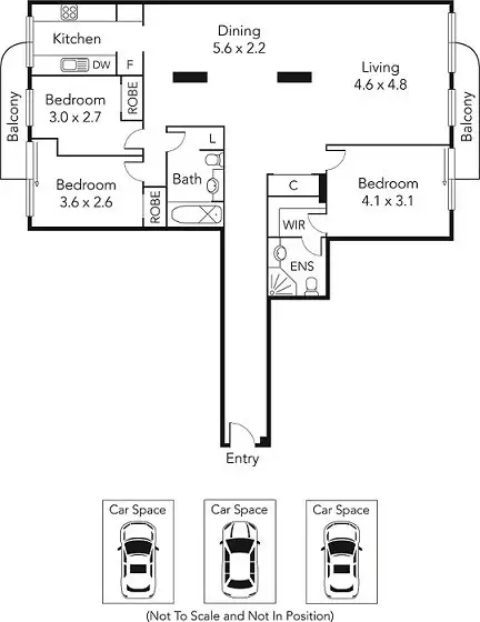 Floorplan of Homely apartment listing, 1101/265 Exhibition Street, Melbourne VIC 3000