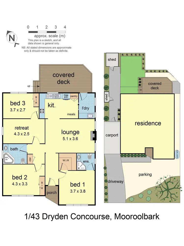 Floorplan of Homely house listing, 1/43 Dryden Concourse, Mooroolbark VIC 3138