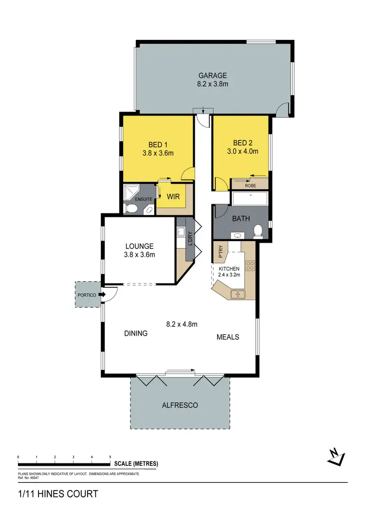 Floorplan of Homely house listing, 1/11 Hines Court, Kangaroo Flat VIC 3555