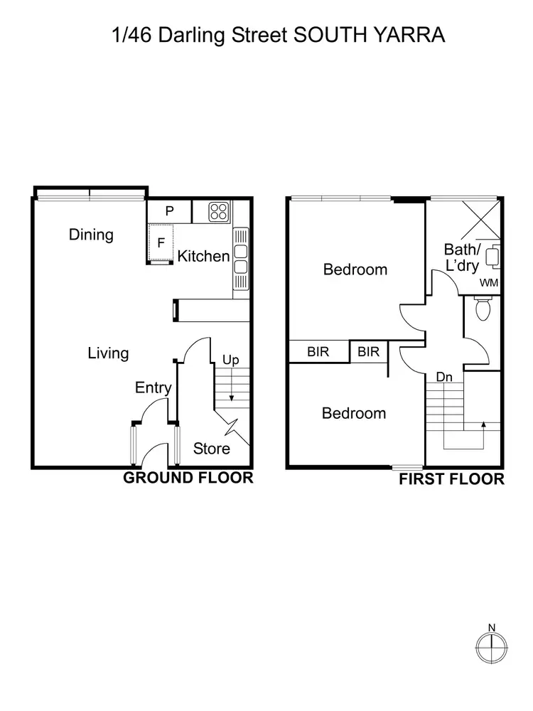 Floorplan of Homely apartment listing, 1/46 Darling Street, South Yarra VIC 3141