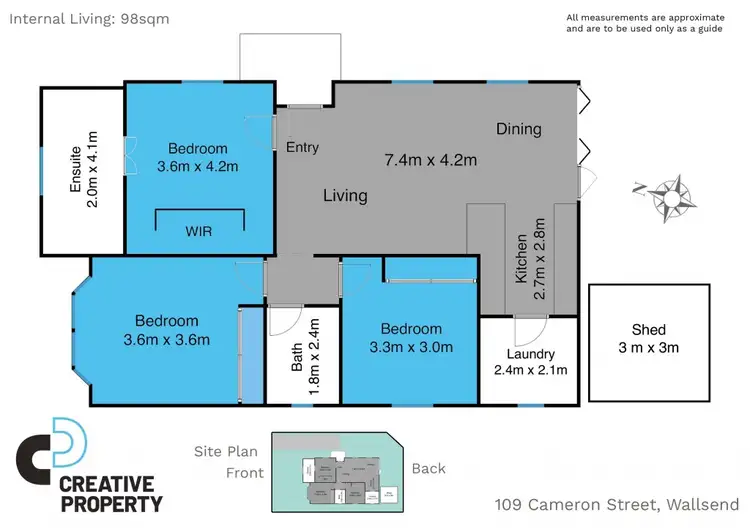 Floorplan of Homely house listing, 109 Cameron Street, Wallsend NSW 2287